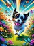 Cão Feliz no Jardim com Borboletas - comprar online
