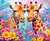 Girafas com Flores Coloridas - comprar online