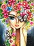 Rosto Feminino com Borboletas e Flores - comprar online