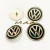 Emblema VW preto para calota - Jogo