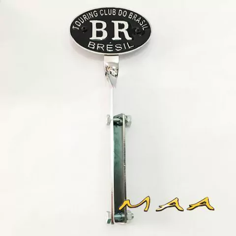 Emblema Br Touring com suporte para Fusca 1971/1996 - Diversas Cores