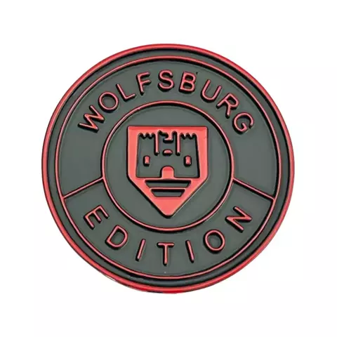 Emblema brasão plaqueta Wolfsburg vermelho lateral Fusca, Brasília, Variant, TL, Zé do Caixão, Kombi, Unitário - comprar online