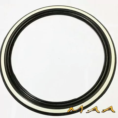 Faixa de pneu fileta, modelo preta com branca - Unitário