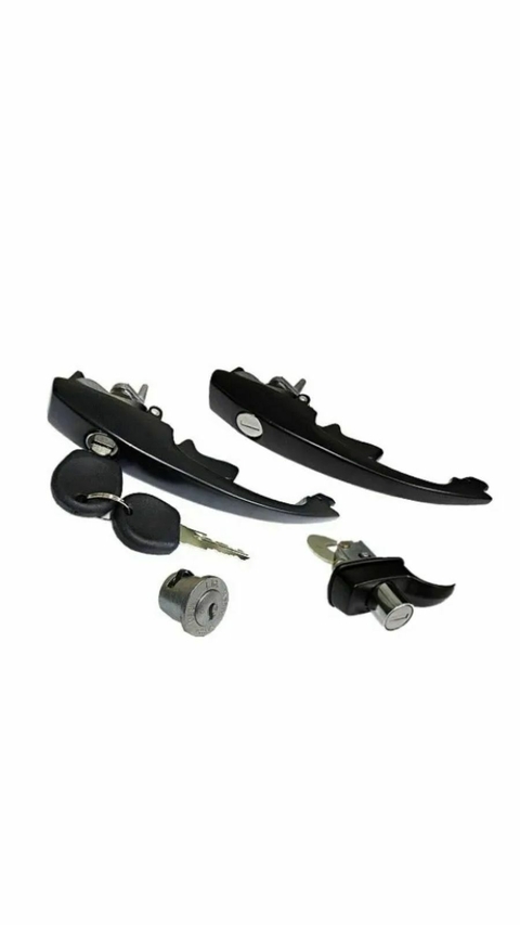 Kit Maçanetas Externas com Chave Unificada Fusca 1978/1996 – Preto