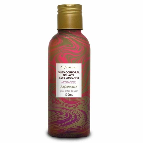ÓLEO CORPORAL BEIJÁVEL PARA MASSAGEM 120ML LINHA PASSION