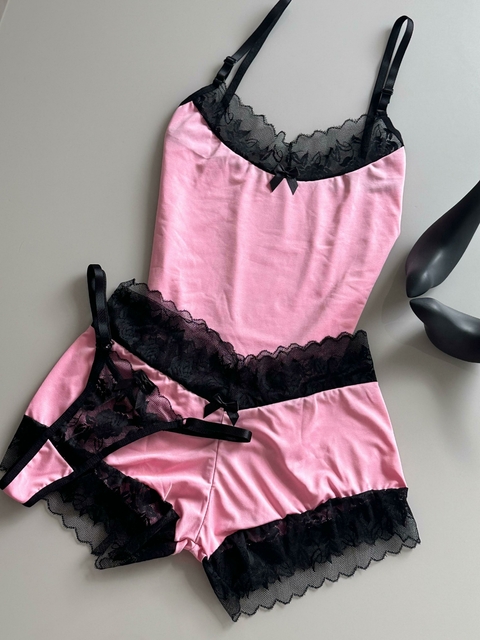 CONJUNTO TRIDOLL - CALCINHA + BADYDOLL - MODELO KAREN