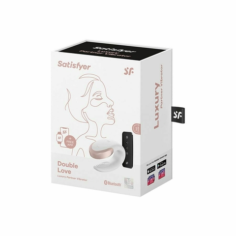SATISFYER DOUBLE LOVE VIBRADOR PARA CASAL BLUETOOTH COM 10 MODOS DE VIBRAÇÃO E CONTROLE REMOTO