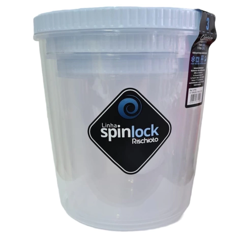 Kit de Potes Spinlock com Rosca - 3 Tamanhos Diferentes - Rischioto