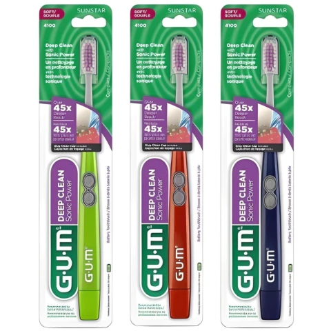 Escova Dental Sonic Deep Clean Vibração Sônica Com Bateria - GUM