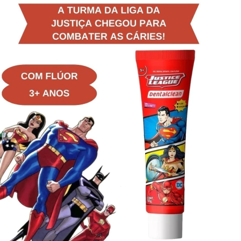 Creme Dental Infantil Liga da Justiça Tutti Frutti 50g - Dentalclean