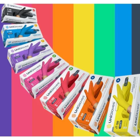 Luva Descartável Látex c/ Pó p/ Procedimento UniGloves Caixa C/ 100 Unidades