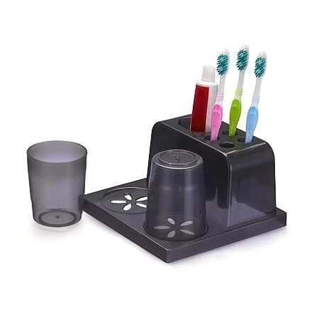 Porta Escovas de Dentes e Pasta c/ 2 copos