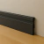 Rodapé Poliestireno 15cm Frisado Preto 1m RM Decor - comprar online