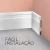Rodapé Poliestireno 15cm Frisado Branco 2m RM Decor - comprar online