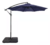 Ombrelone Articulado Guarda Sol De Praia Jardim Lateral 3 Metros Azul Base 60l RM Decor