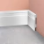 Rodapé Poliestireno 15cm Frisado Branco 2m RM Decor