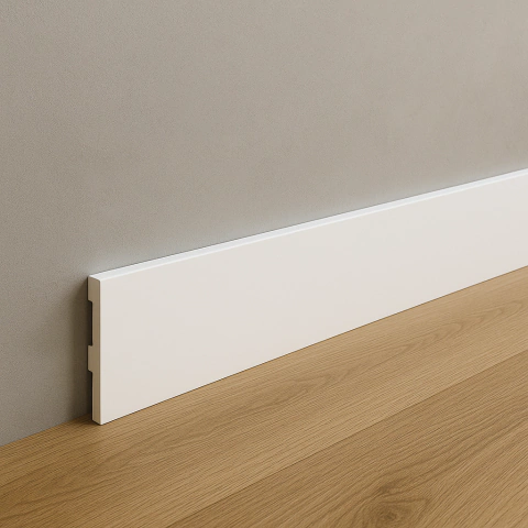 Rodapé Poliestireno 15cm Liso Branco 2m RM Decor - comprar online