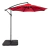 Ombrelone Articulado Guarda Sol De Praia Jardim Lateral 3 Metros Laranja Base 60l RM Decor