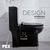 Vaso Sanitário Monobloco Preto PEX Ícaro em cerâmica com design diferenciado e dupla fixação.
