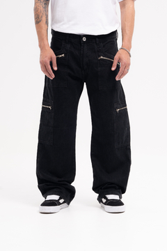 Wide Leg Cargo Negro