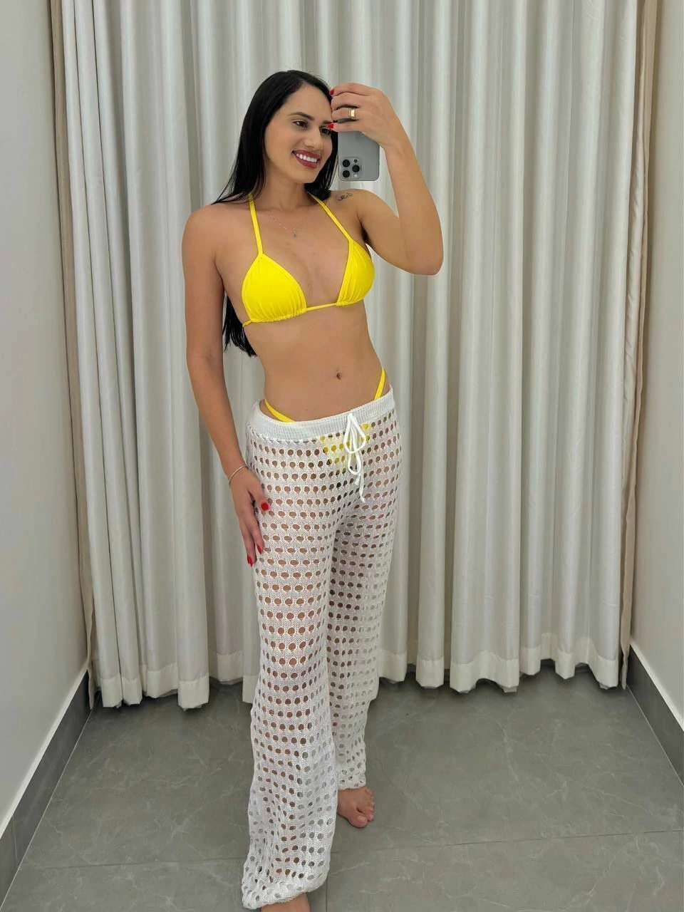 CALÇA TRICÔ BRANCA