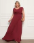 Vestido Plus Size de Festa Longo com Babado