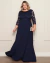 Vestido Plus Size de Festa Longo com Decote nas Costas