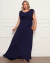 Vestido Plus Size de Festa Longo com Babado