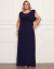 Vestido Plus Size de Festa Longo com Babado - comprar online