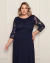 Vestido Plus Size de Festa Longo com Decote nas Costas - comprar online