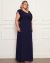 Vestido Plus Size de Festa Longo com Babado - Meriliz