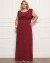 Vestido Plus Size de Festa Longo com Babado - Meriliz