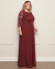 Vestido Plus Size de Festa Longo com Decote nas Costas na internet