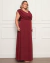 Vestido Plus Size de Festa Longo com Babado - comprar online
