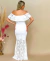 Vestido Noiva Civil Longo Babado - Meriliz