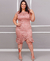 Vestido de Renda Plus Size Midi - Meriliz