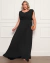 Vestido Plus Size de Festa Longo com Babado