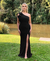Vestido Longo com fenda um ombro só na internet
