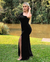 Vestido Longo com fenda um ombro só - Meriliz