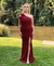 Vestido Longo com fenda um ombro só