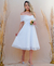 Vestido Noiva Civil Midi Tule