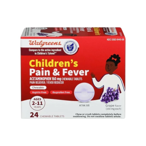 Comprimidos Mastigáveis para Dor e Febre Infantil