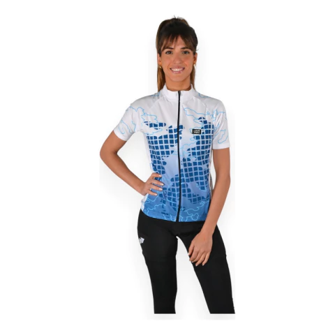 Remera Jersey JAR VEC Maglia Edición Malvinas de Ciclismo para Mujer