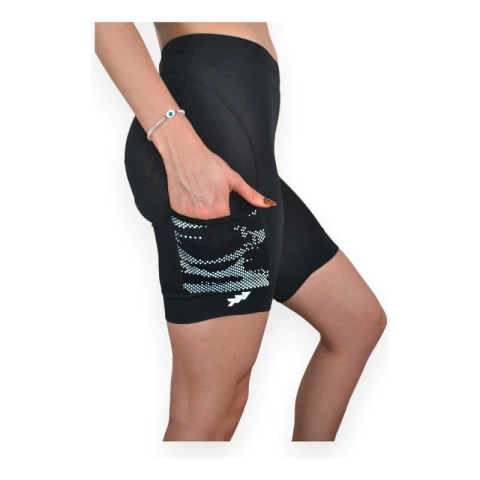 Calza Corta JAR VEC Robinson Reflex de Ciclismo Con Badana y Bolsillos De Mujer - comprar online