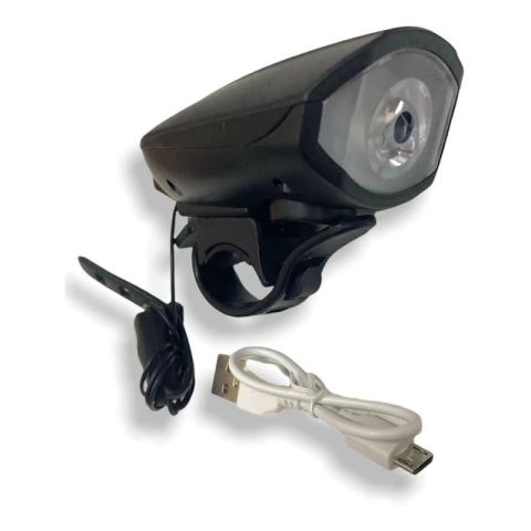 Luz Led Delantera Con Bocina Recargable Usb Jar Vec 250 Lm