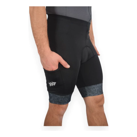 Calza Corta JAR VEC Maes Stamp De Ciclismo Con Badana Y Bolsillos De Hombre