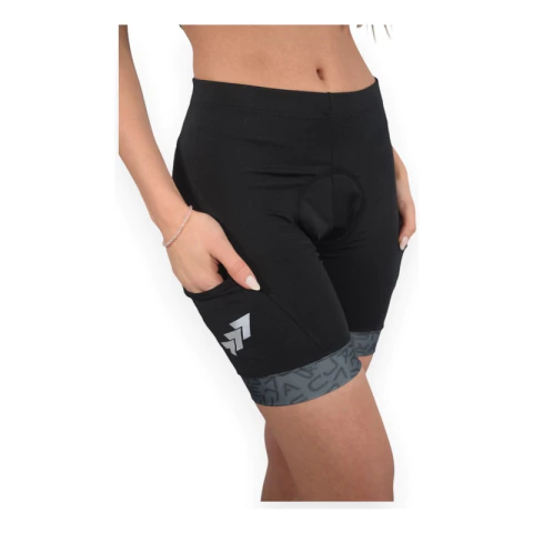 Calza Corta JAR VEC Robinson Stamp de Ciclismo Con Badana y Bolsillos De Mujer - comprar online