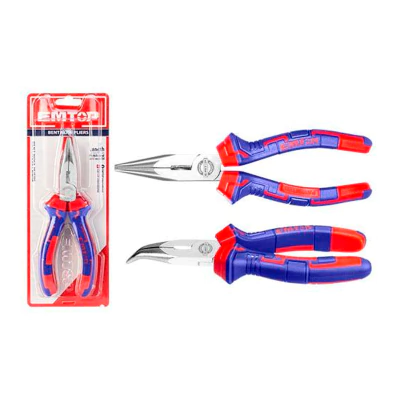 Pinza De Punta Curva 160Mm Ac.carbono Mango Grip *EMTOP*