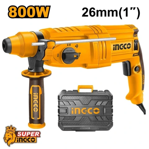 ROTOMARTILLO ELECTRICO SDS+ 800W 2,5J CON MALETIN *INGCO*