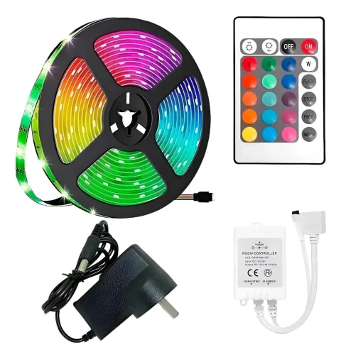KIT RGB 5 METROS 5050 SMD 12V SILICONADO *JA*